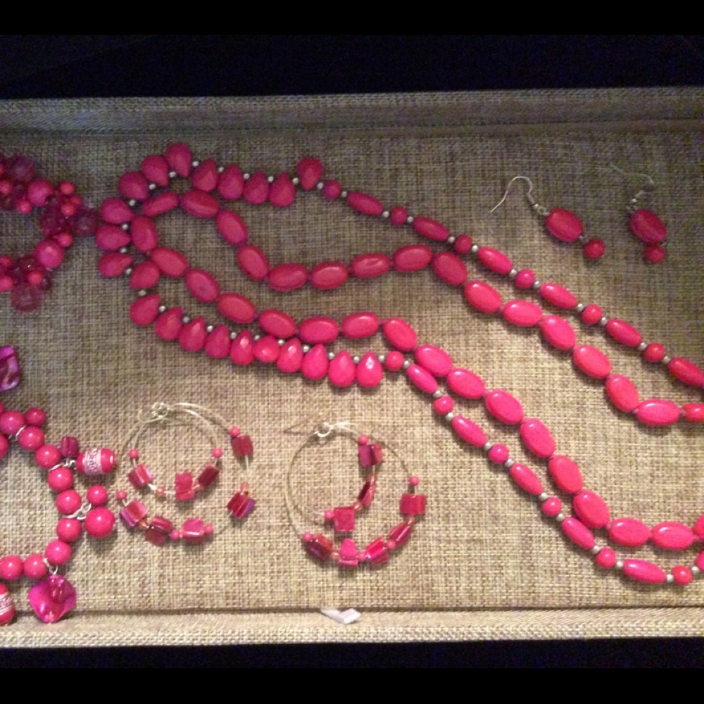 Hot Pink Jewelry Set
